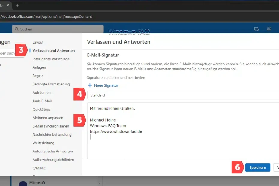 signatur outlook ändern